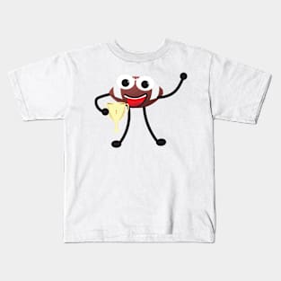 American Football Cartoon with Trophy Kids T-Shirt